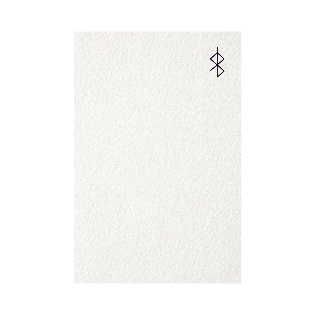 Blank letterhead with a small mark in the top corner